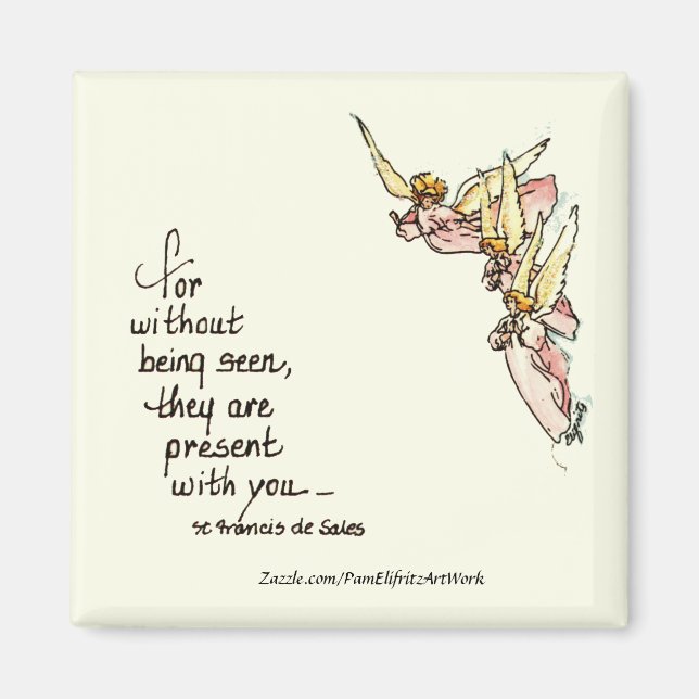 Aimant Les anges des nuages avec le réconfort pour vous (Devant)