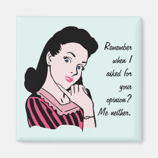 Aimant les années 50 Femme Sarcasme