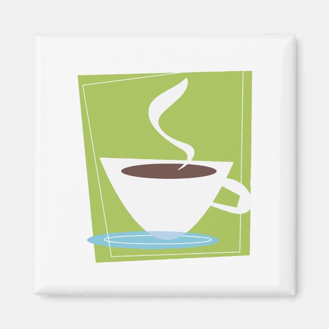 Aimant les années 50 Retro Coffe Cup Graphic (Devant)