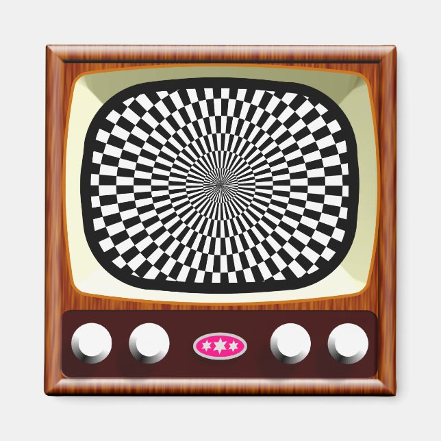 Aimant les années 50 Television Op Art (Devant)