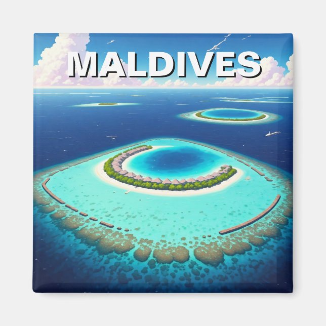 Aimant Les atolls des Maldives Océan Indien (Devant)
