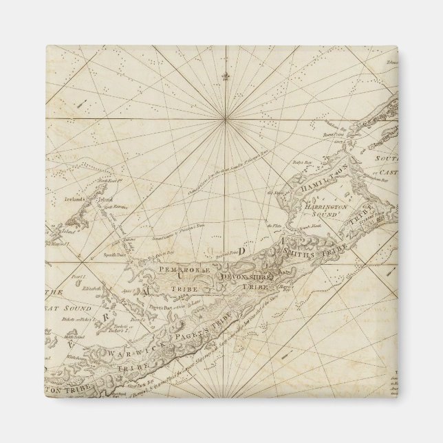 Aimant Les Bermudes ou les îles d'été (Devant)