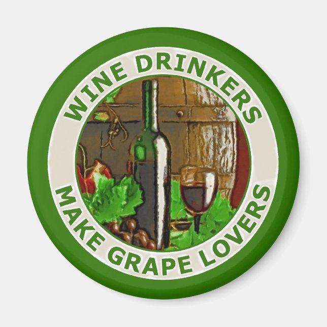 Aimant Les Boissons Vins Font Les Amateurs De Raisins (Devant)