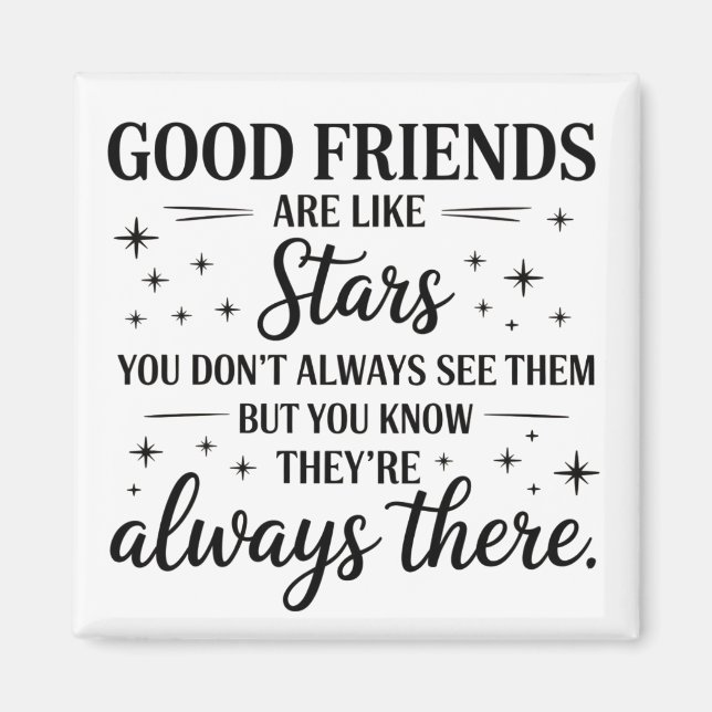 Aimant Les bons amis sont comme des étoiles Citation Insp (Devant)