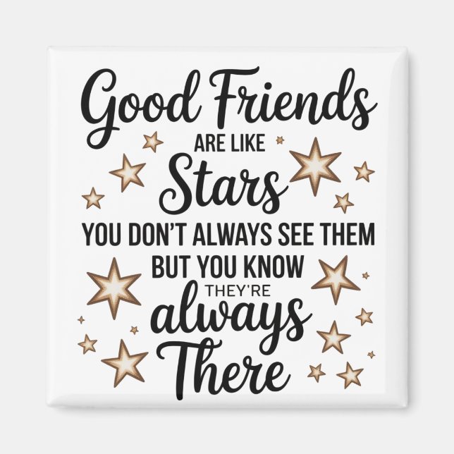 Aimant Les bons amis sont comme des étoiles Citation Insp (Devant)
