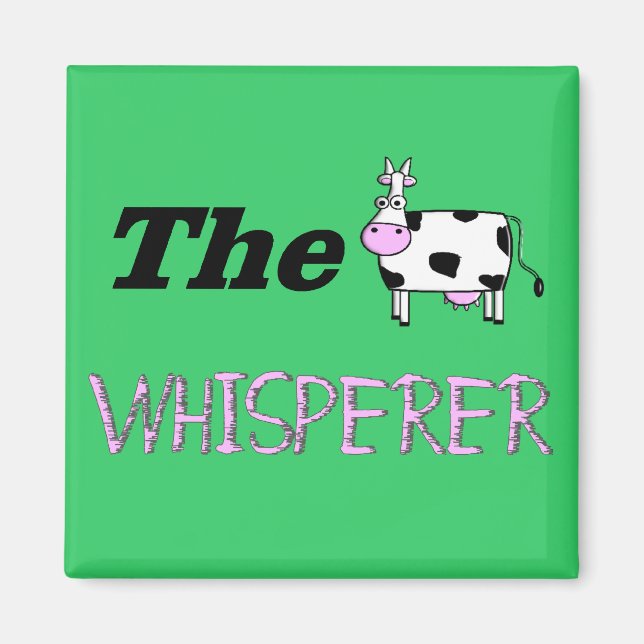 Aimant Les cadeaux de Whisperer de vache (Devant)