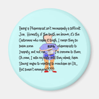 Aimant Les cadeaux des pharmaciens "Le bord de la folie"