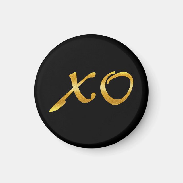 Aimant Les câlins et baisers en or (Devant)