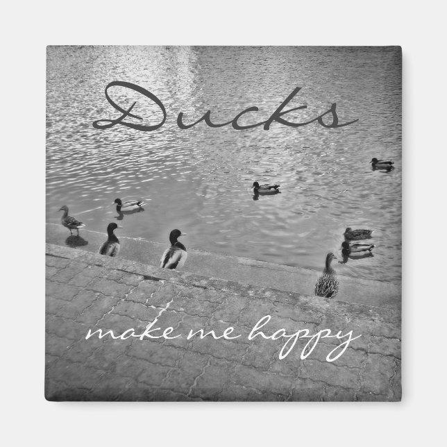 Aimant Les canards me rendent heureux (Devant)