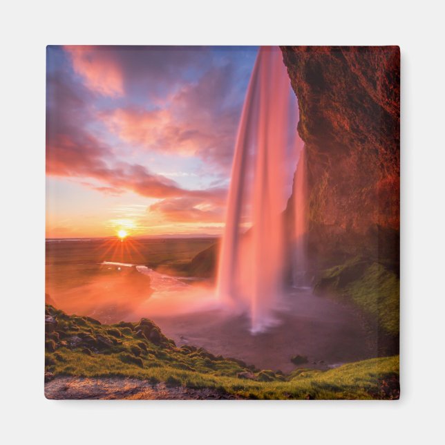 Aimant Les cascades | Cascade de Seljalandsfoss (Devant)
