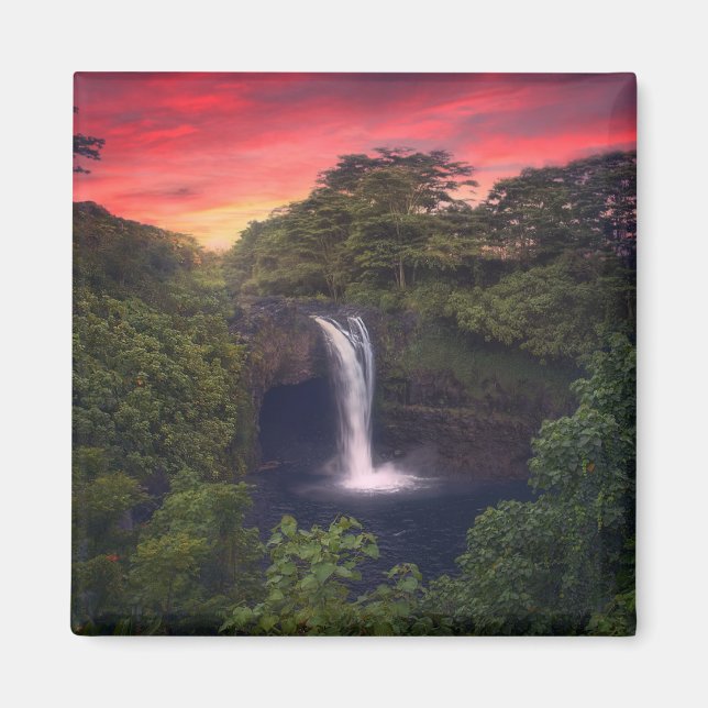 Aimant Les cascades | Rainbow Falls, Hilo, Hawaii (Devant)