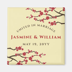 Aimant Les cerisiers en fleurs Sakura Floral Mariage Fair