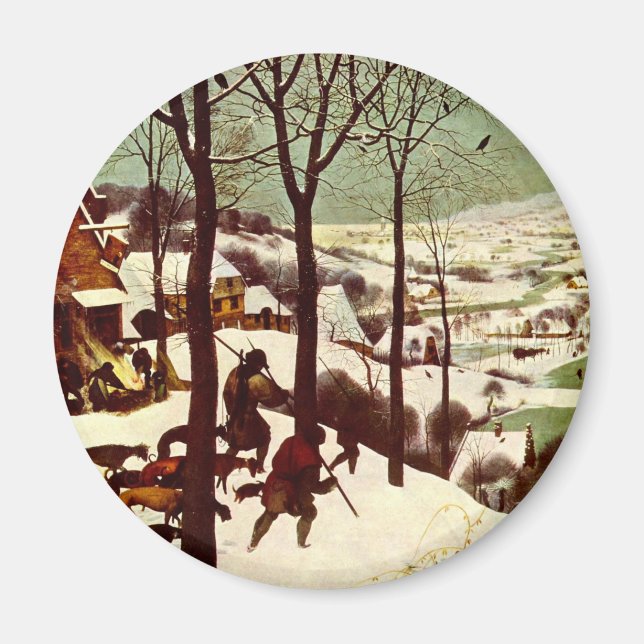 Aimant Les chasseurs dans la neige - 1565 (Devant)