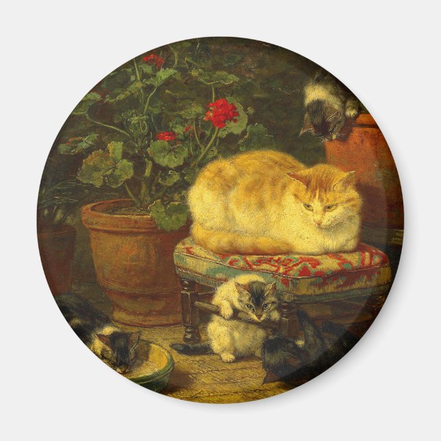 Aimant Les chatons en jeu (Devant)