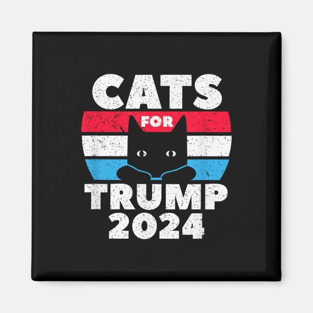 Aimant Les chats pour l'élection de Trump 2024 (Devant)