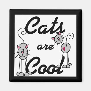 Aimant Les chats sont les T-shirts et les cadeaux frais