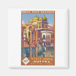 Aimant Les chemins de fer de l'État indien visitent l'Ind