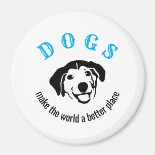 Aimant Les chiens personnalisables font du monde un endro