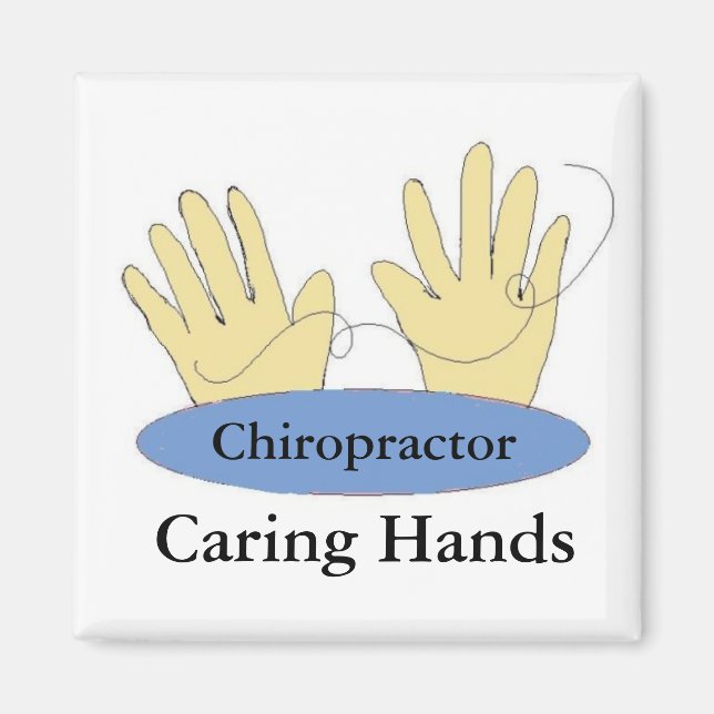 Aimant Les chiropraticiens ont des mains attentionnées (Devant)