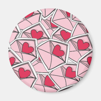 Aimant Les coeurs de Valentine sur les enveloppes