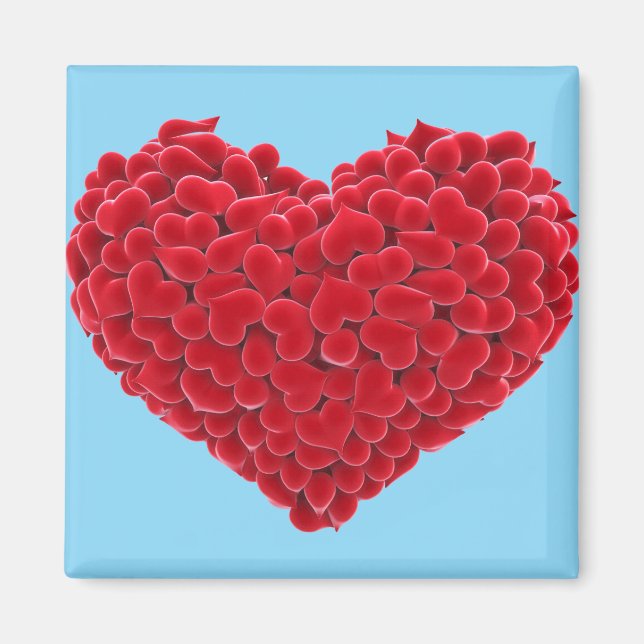 Aimant Les coeurs rouges sont une expression d'amour (Devant)