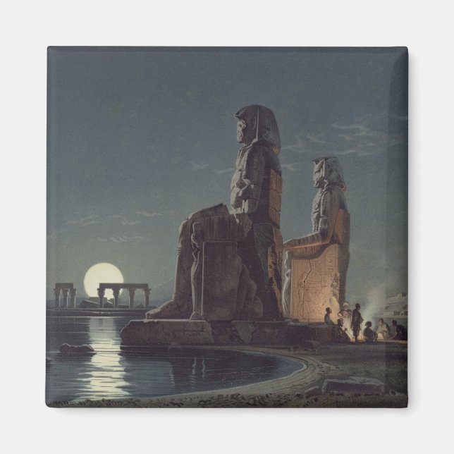 Aimant Les Colonnes de Memnon, Thèbes, l'un des 24 illust (Devant)