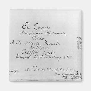 Aimant Les concerts de Brandebourg, 1721