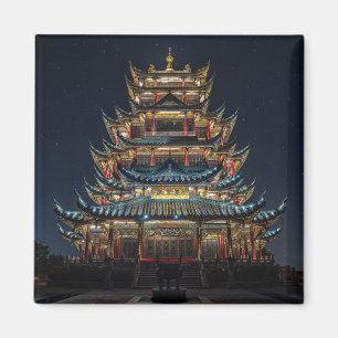 Aimant Les constructions traditionnelles japonaises illum