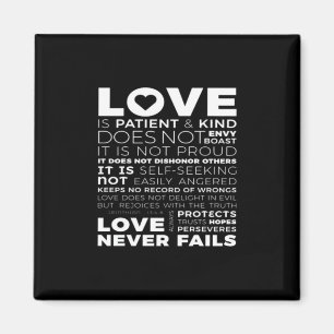 Aimant Les Corinthiens L'amour est patient et gentil Ne j