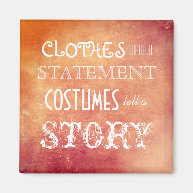 Aimant Les Costumes Racontent Une Histoire (Devant)