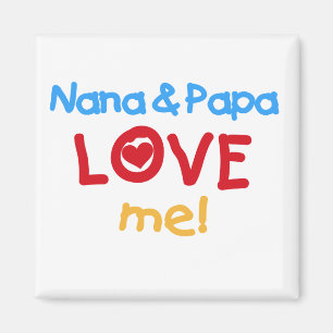 Aimant Les couleurs primaires Nana et le papa m'aiment