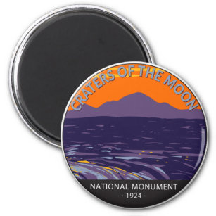 Aimant Les cratères du Monument National de la Lune Idaho