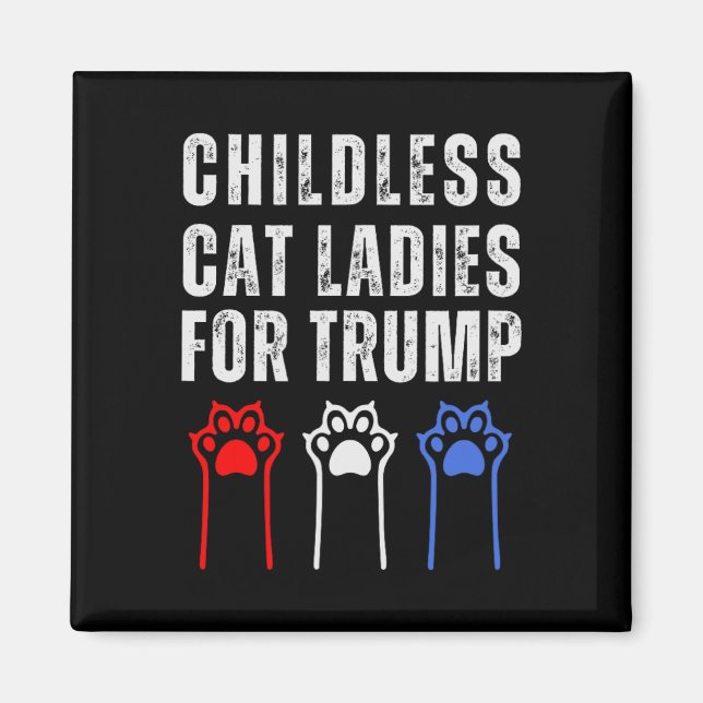 Aimant Les Dames De Chat Sans Enfant Pour Trump Républica (Devant)