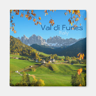 Aimant Les Di Funes de Val avec le feuille d'automne