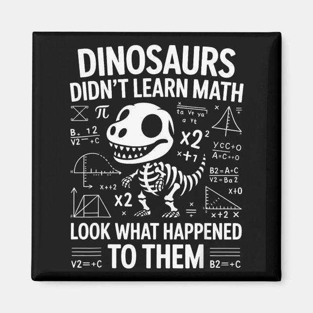 Aimant Les dinosaures n'ont pas appris les maths Prof de  (Devant)