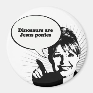 Aimant Les dinosaures sont des poneys de Jésus
