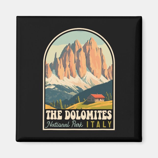 Aimant Les Dolomites Italie Ski Randonnée Cyclisme Escala (Devant)