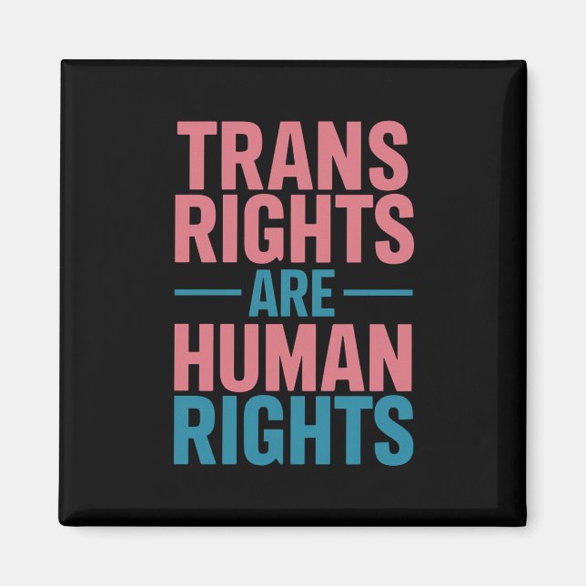 Aimant Les droits des trans sont des droits de l'homme Fi (Devant)