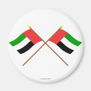Aimant Les EAU et drapeaux croisés par Foudjairah