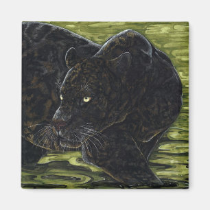 Aimant Les eaux foncées - panthère noire