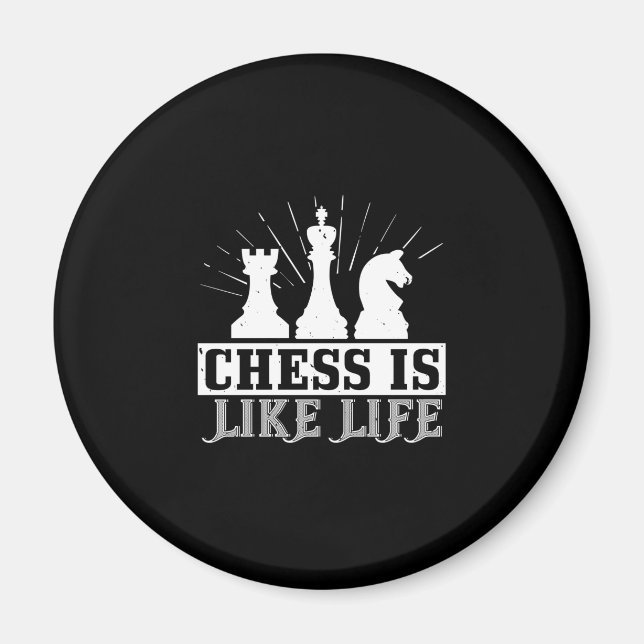 Aimant Les échecs, c'est comme la vie (Devant)