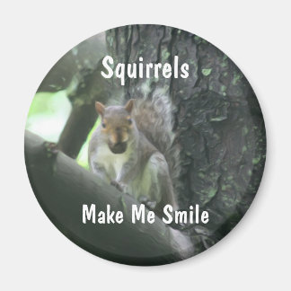 Aimant Les écureuils me font l'aimant d'animal de sourire