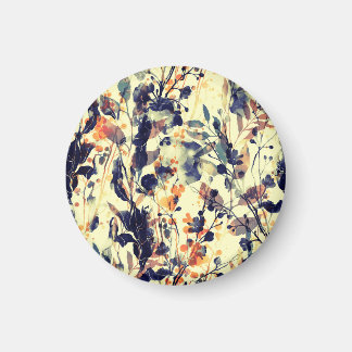 Aimant Les empreintes de la nature : Feuilles floraux san