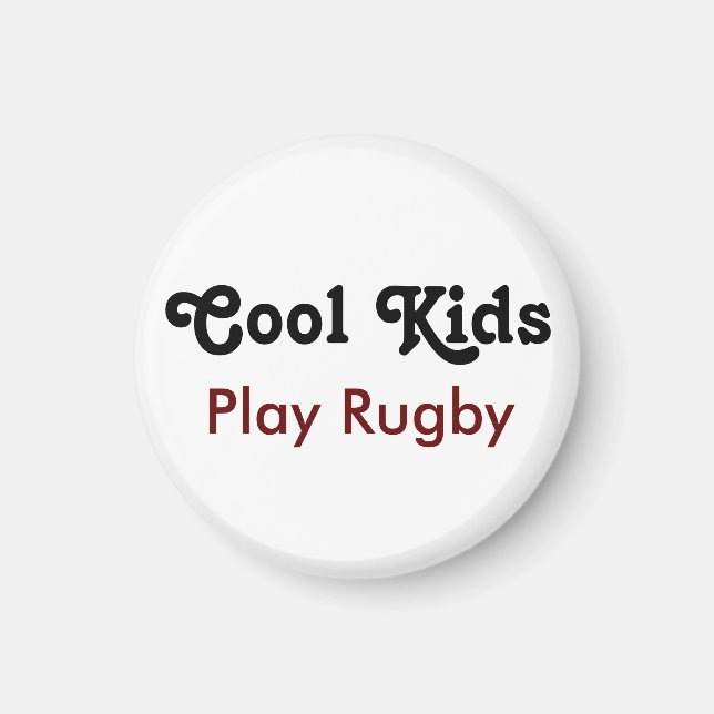 Aimant Les Enfants cool Jouent Au Rugby (Devant)