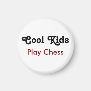 Aimant Les Enfants cool Jouent Aux Échecs
