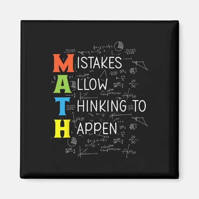 Aimant Les erreurs de maths permettent à la pensée d'avoi (Devant)