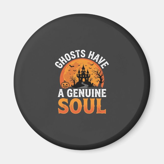 Aimant Les fantômes d'Halloween ont un design d'âme authe (Devant)