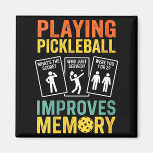 Aimant Les femmes jouant au pickleball améliorent la mémo