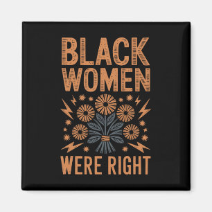 Aimant Les femmes noires avaient raison Floral Boho Résis