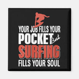 Aimant Les Femmes Surfant Remplissent Votre Boulot Soul R